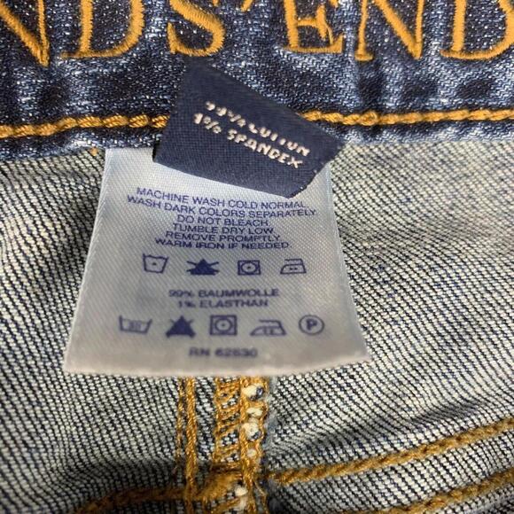 Lands End Womens Fit 2 Straight Leg Medium Wash Mid Rise Blue Jeans Size 14​​ - Picture 4 of 7